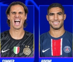 欧冠本周最佳球员候选：索默、阿什拉夫